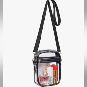 Transparent Clear Crossbody Bag, Stadium Approved